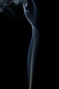 Abstract blue smoke from aromatic sticks. Royalty Free Stock Photo