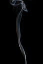 Abstract blue smoke from aromatic sticks. Royalty Free Stock Photo