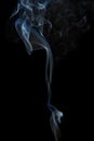 Abstract blue smoke from aromatic sticks. Royalty Free Stock Photo