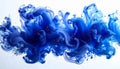 Abstract Blue Smoke Cloud With Tiny Sparkles Against White Background Royalty Free Stock Photo