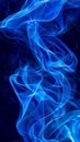 Abstract blue smoke on dark background Royalty Free Stock Photo