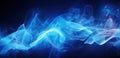 Abstract Blue Smoke on Dark Background Royalty Free Stock Photo