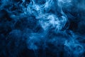 Abstract blue smoke on a dark background. Texture Royalty Free Stock Photo