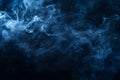 Abstract blue smoke on a dark background. Texture Royalty Free Stock Photo