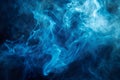 Abstract blue smoke on a dark background. Texture Royalty Free Stock Photo