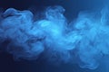 Abstract blue smoke, dark background, texture for design projects Royalty Free Stock Photo