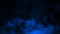 Abstract blue smoke mist fog on a black background. Texture background for graphic and web Royalty Free Stock Photo