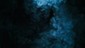 Abstract blue smoke mist fog on a black background. Texture. Design element. Royalty Free Stock Photo