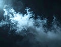 Abstract Blue Smoke Swirling Fluidity Motion Flowing Water with Dynamic Effect on Dark Backdrop Royalty Free Stock Photo