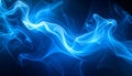 Abstract Blue Smoke Waves Background Royalty Free Stock Photo