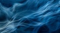 Abstract blue smoke waves on a dark background Royalty Free Stock Photo