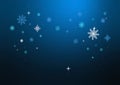 Abstract blue snowflake background vector Royalty Free Stock Photo