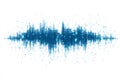 Abstract blue sound wave visualization, digital art Royalty Free Stock Photo