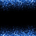 Abstract blue sparkle glitter background.