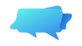 Abstract Blue Speech Bubble Shape for Messaging UI, vector design Generative AI Royalty Free Stock Photo