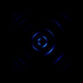 Abstract blue spin signal on black background