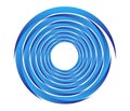 Abstract blue spiral, swirl, twirl and whirl elements. Cochlear, helix, vortex icon Royalty Free Stock Photo