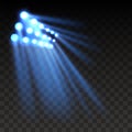 abstract blue stadium spotlight Royalty Free Stock Photo