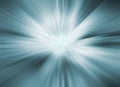 Abstract blue starburst sparkle glowing rays background.