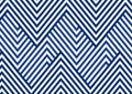 Abstract blue striped line serrated pattern on white background and texture