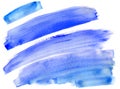 Abstract blue stripes watercolor painting background