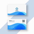 Abstract blue stylish business card Royalty Free Stock Photo