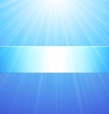 Abstract Blue Sunshine Background