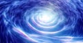 Abstract blue swirling twisted vortex energy magical cosmic galactic Royalty Free Stock Photo