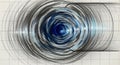 Abstract Blue Swirling Vortex on Grid Background Royalty Free Stock Photo
