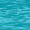 Abstract blue and teal painterly water surface effect texture. Vector seamless grid pattern with horizontal direction