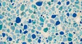 Abstract Blue and Teal Terrazzo Pattern Background Royalty Free Stock Photo