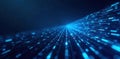 Abstract blue tech line, spinning data, internet background, communication, stream Royalty Free Stock Photo