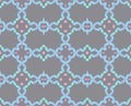 Abstract blue techno brushes on gray background illustrator seamless pattern. Royalty Free Stock Photo