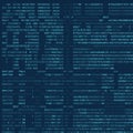 Abstract blue technology background. Binary computer code. Programming, Coding, Hacker Concept. Vector illustration eps 10 Royalty Free Stock Photo