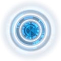 Abstract blue technology circles on white color background