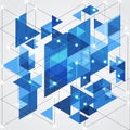 Abstract blue technology geometric background, vector illustration Royalty Free Stock Photo