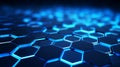 Abstract blue technology hexagonal background