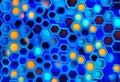 Abstract blue technology hexagonal background Royalty Free Stock Photo