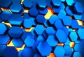 Abstract blue technology hexagonal background Royalty Free Stock Photo