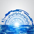 Abstract blue technology new future concept background Royalty Free Stock Photo