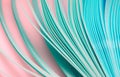 Abstract blue tone color wave curl strip paper background. Template for prints, posters, cards Royalty Free Stock Photo