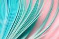 Abstract blue tone color wave curl strip paper background. Template for prints, posters, cards Royalty Free Stock Photo