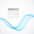 Abstract blue transparent wave background