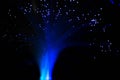 Abstract blue , tree shaped optical fibres close up shot, Royalty Free Stock Photo