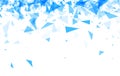 Abstract Blue Triangle Cascade Royalty Free Stock Photo