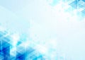 Abstract blue triangles on soft background Royalty Free Stock Photo
