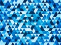 blue triangular geometric shape background