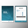 Abstract blue Vector Annual report Leaflet Brochure Flyer template design, book cover layout design Royalty Free Stock Photo