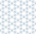 Abstract blue vector geometric seamless pattern with hexagonal grid, thin lines Royalty Free Stock Photo