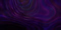 Abstract blue violet purple glowing lines in liquid shapes on dark paper in surreal color on black background